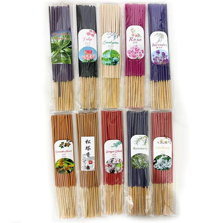 Handgefertigte Bambusstäbchen, Duftende Rosen, Salbei, Zitronengras und Andere Aromen für Langanhaltende Heimdekoration – Detail 5