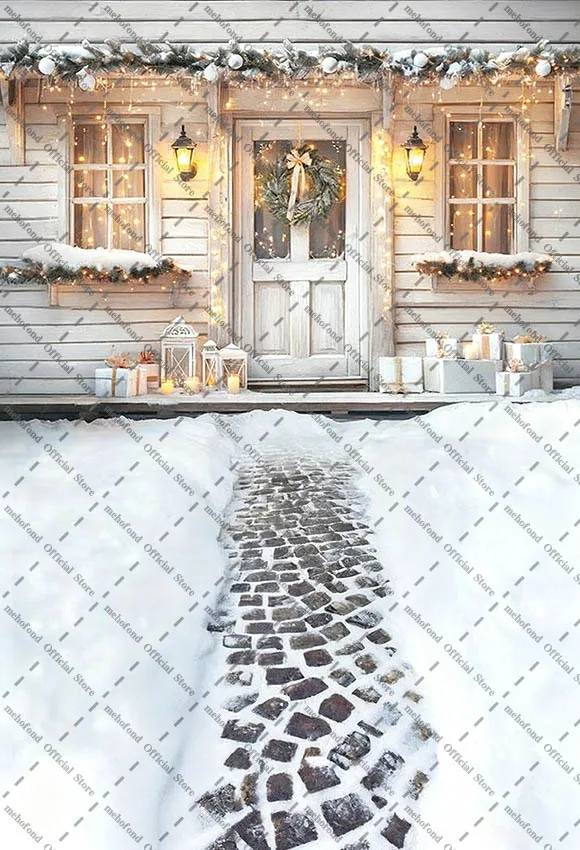 เมโฮฟอนด์การถ่ายภาพพื้นหลังฤดูหนาวคริสต์มาสป่าหิมะกลิตเตอร์ต้นคริสต์มาสเด็กภาพครอบครัวตกแต่งฉากหลังสตูดิโอถ่ายภาพ