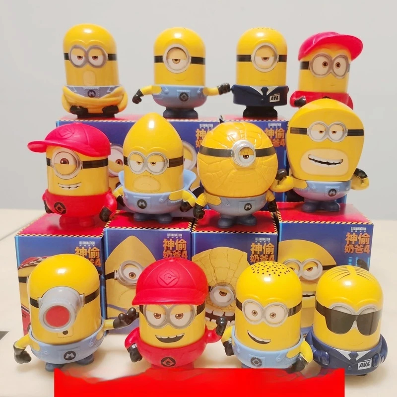 Mcdonald Despicable Me 4 Minion Action Figure Cartoon Complete Set 12pcs Pvc Model Doll Collectible Toy Birthday Gifts For Kids