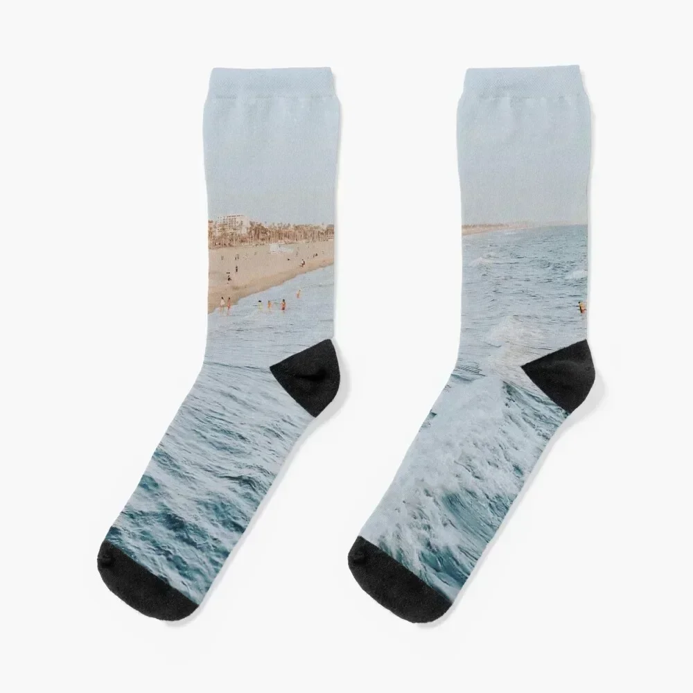 

santa monica iv / california Socks kawaii gifts christmass gift Soccer Socks For Women Men's