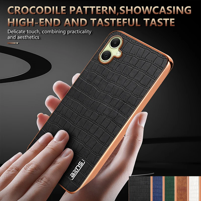 For Samsung Galaxy A06 Чехол для Fashion Crocodile Print Pattern Phone Case For Galaxy A06 Leathers Shell Shockproof back Cover