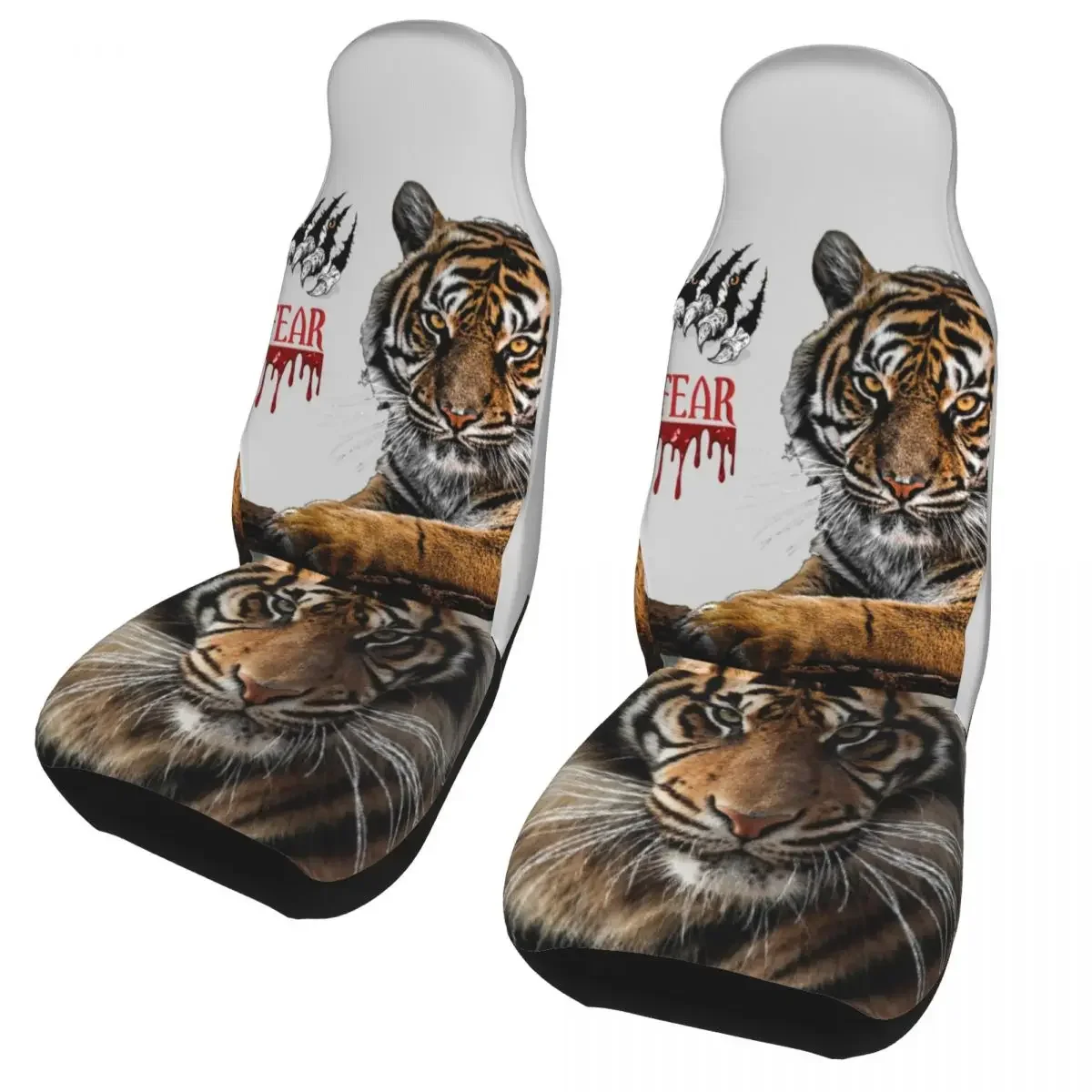 Cool Tiger Wallpaper Art Universal Car Seat Cover Auto Interior For SUV Nature Animal Seat Covers Polyester Fishing