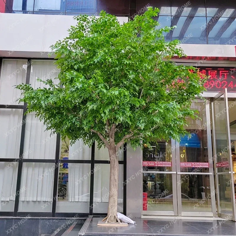 

Simulation Banyan Large Fake Tree Wishing Tree Indoor And Outdoor Landscaping Bionic Green Plants Decorative Window Props