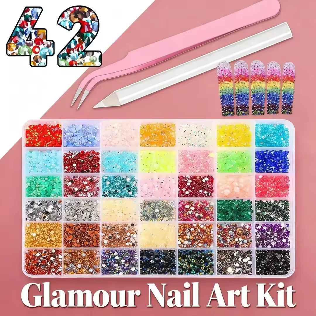 kit-de-strass-de-cristal-ab-3d-de-vidro-para-nail-art-42-compartimentos-com-pedras-preciosas-redondas-de-base-plana-joias-e-diamantes-e-ferramentas-para-nail-art