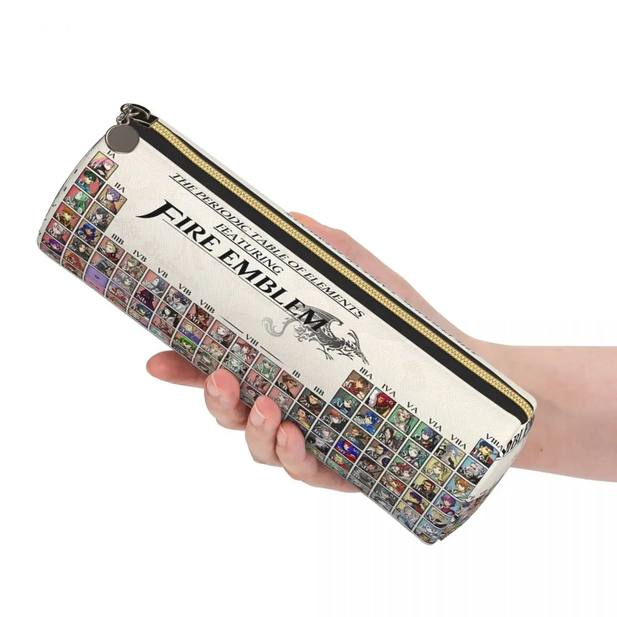 Periodic Table Fire Emblem Pencil Cases Pen Holder Cylinder Pen Box Pencil Bag for Studen Stationery Supplies