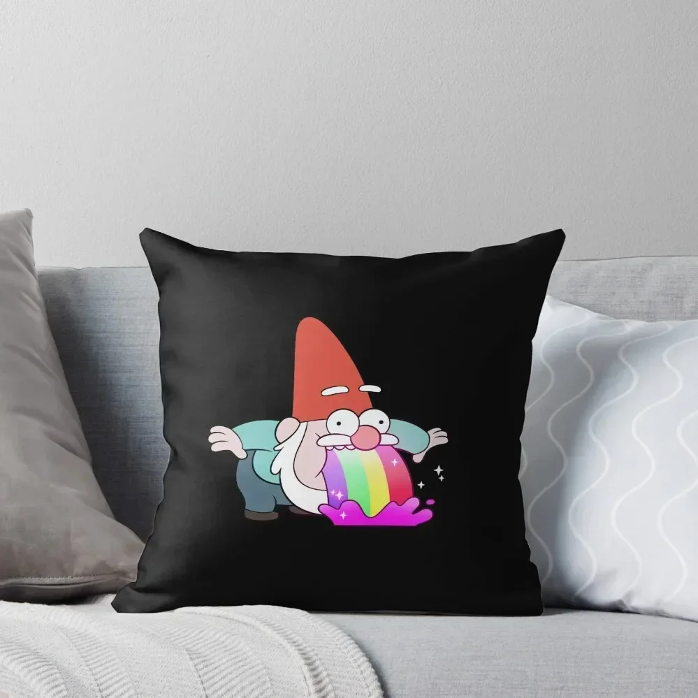 Rainbow Vomiting Gnome Throw Pillow Christmas Covers For Cushions Cusions Cover pillow