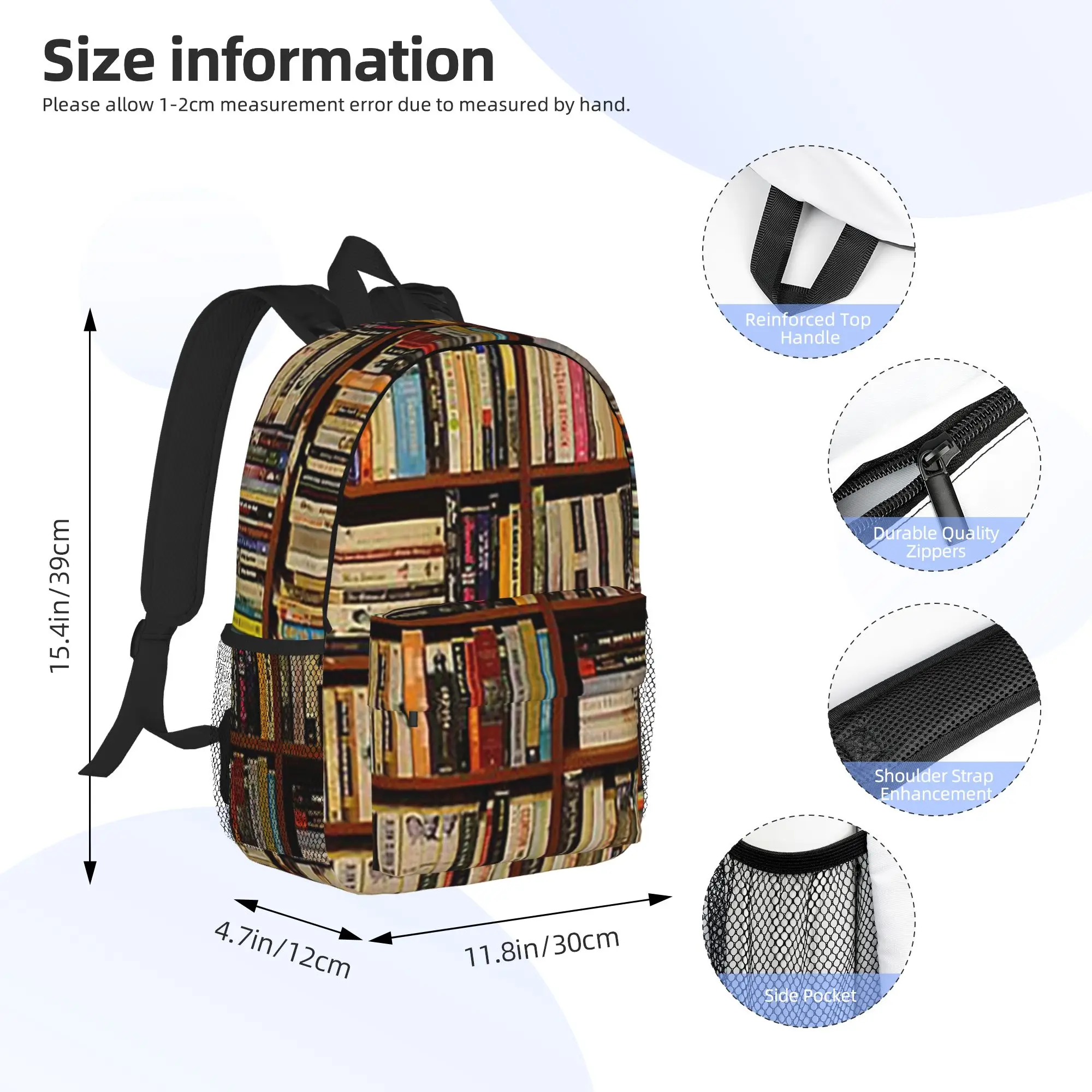 Education Library Book Backpack Hot Sale Daypack Large Capacity Boys Girls BookBag Shoulder Bags for Men Women School Bag