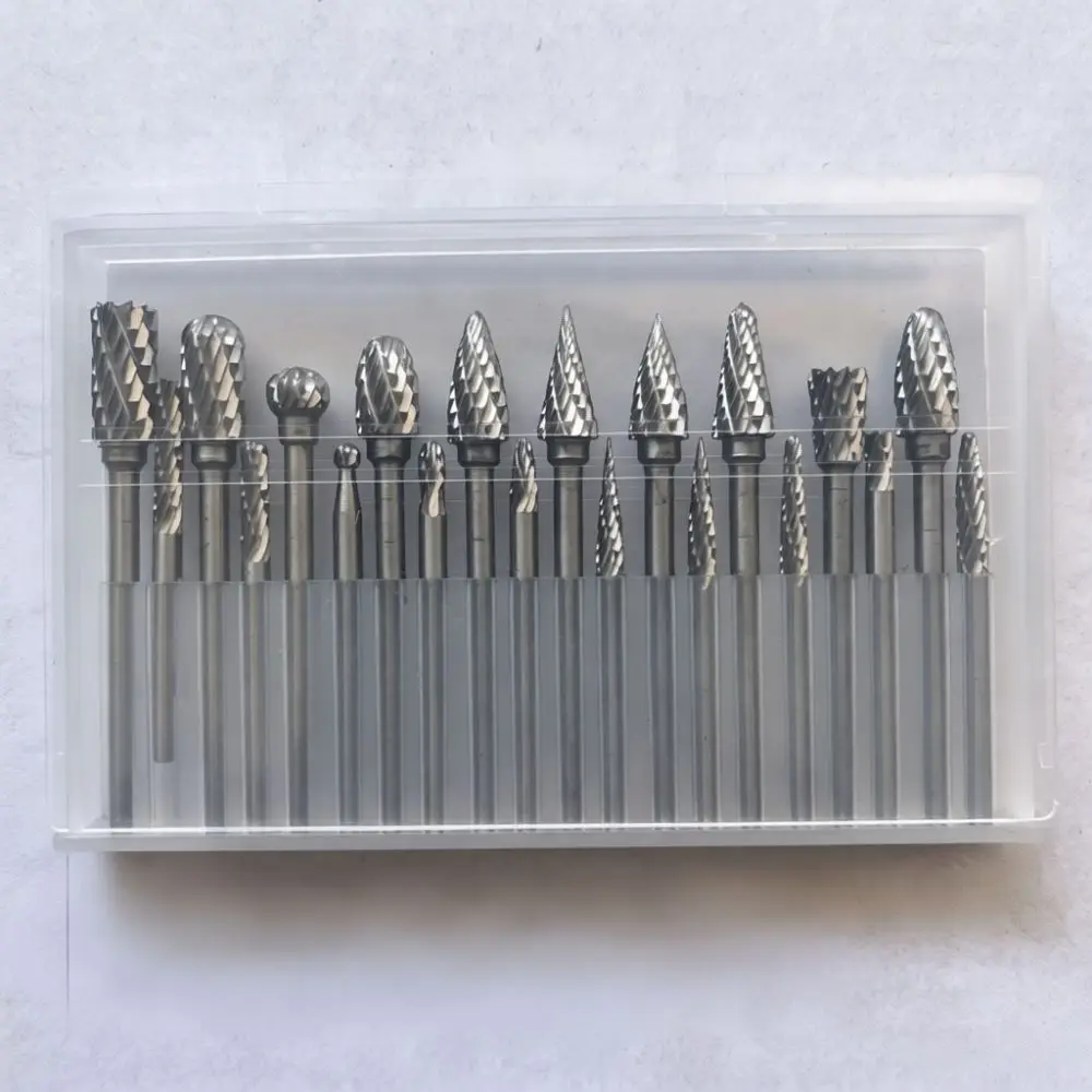 Electric Rotary Tool Accessory Set For For Yili Carbide Burr Bits Metal Wood Grinding Engraving Cutting File Tool Parts