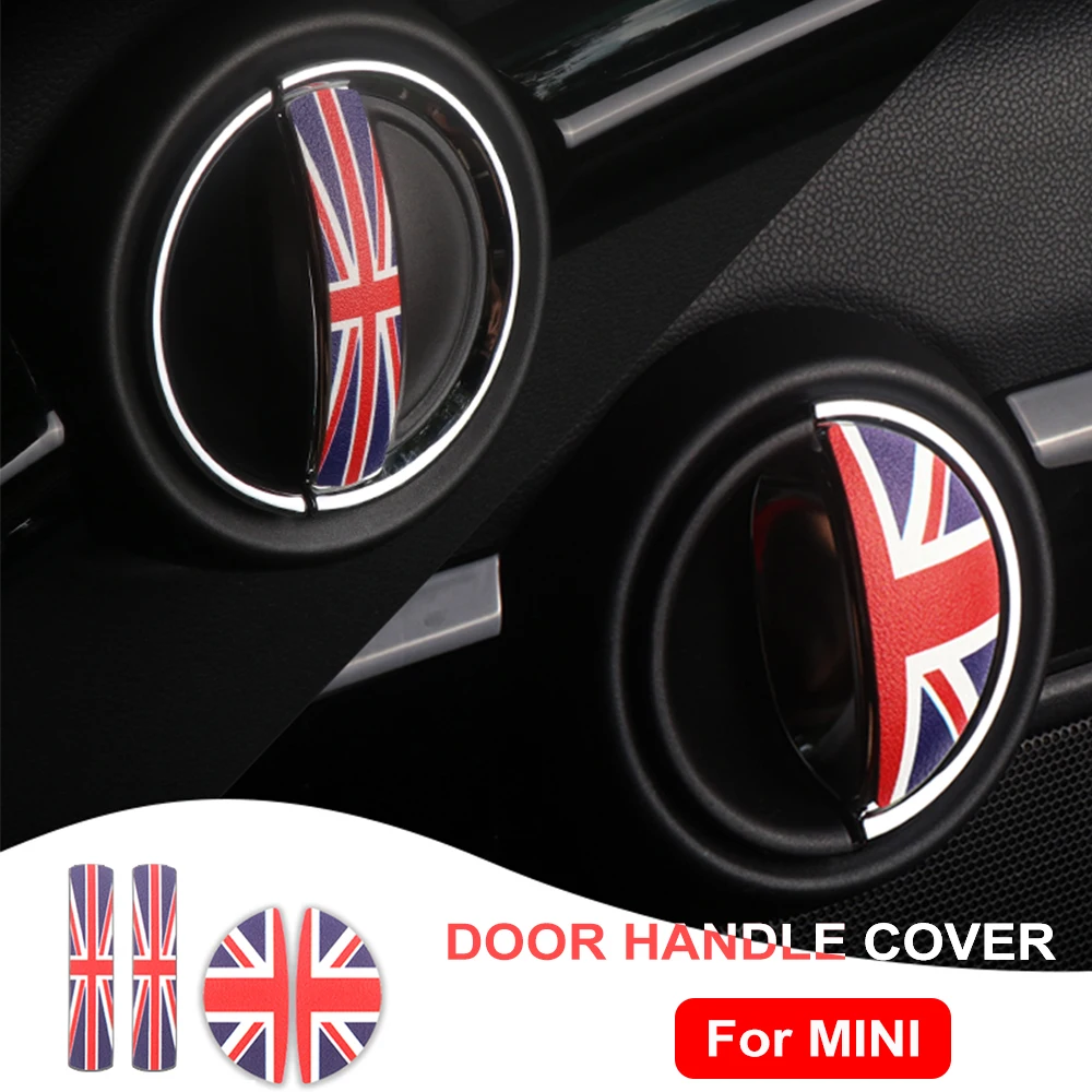 

Наклейки на внутреннюю дверную ручку автомобиля для Mini Cooper S JCW F54 F55 F56 F60 Clubman Union Jack, декоративная крышка, автоаксессуары