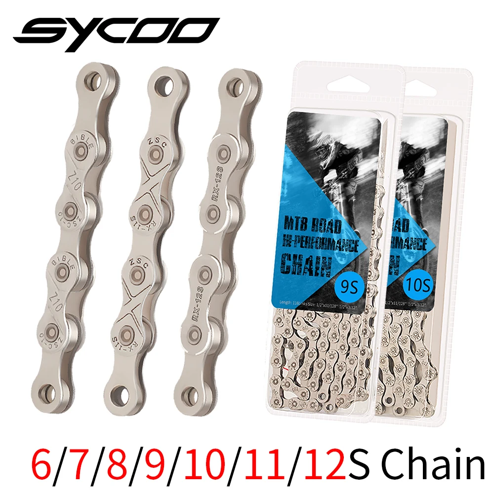 

Mountain /Road Bicycles Chains 8/9/10/11 Speed Fully Electroplated Silver Chains Suitable For 24/27/30