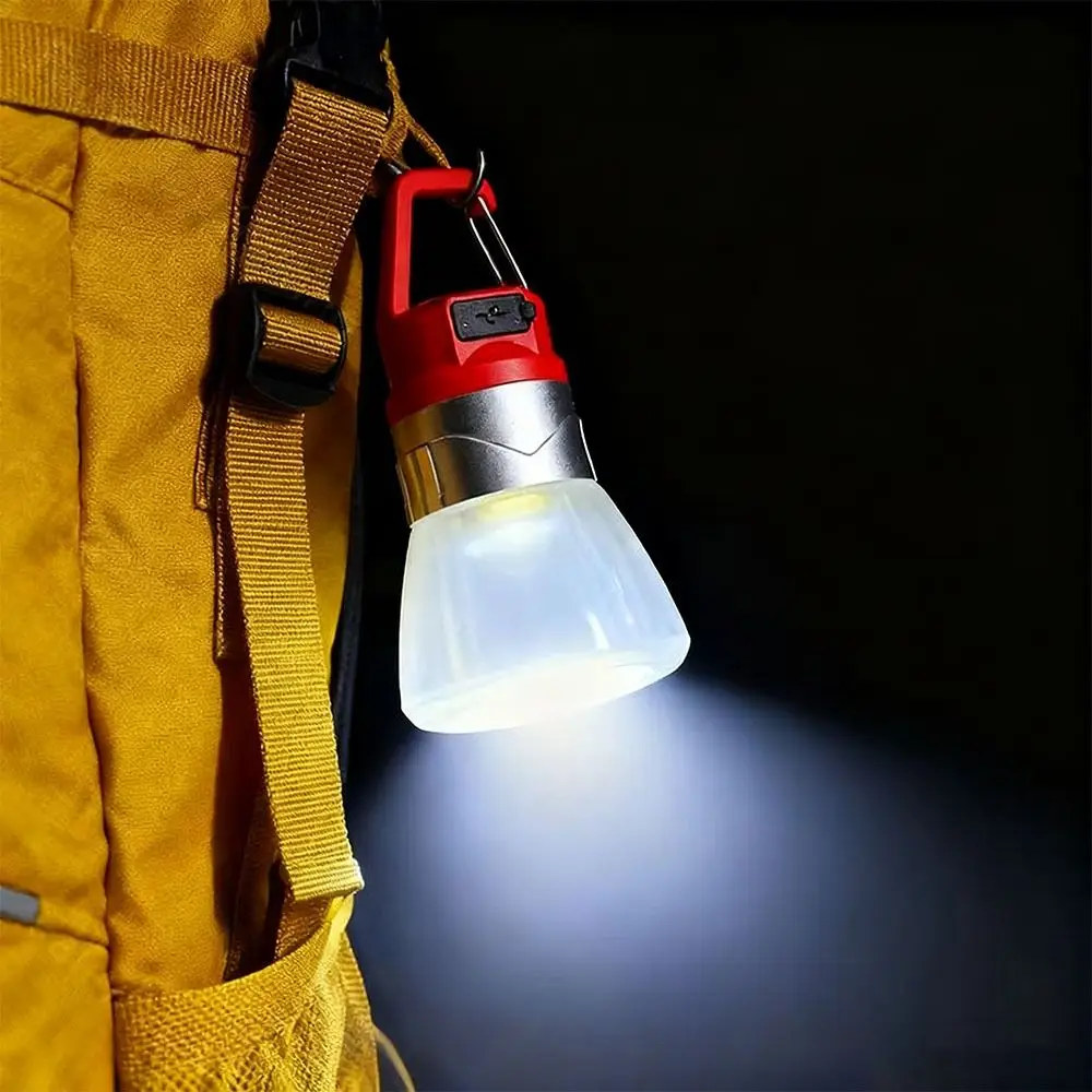 LED Light Portable Camping Lantern USB Portable Flowing Light Water Bottle Light Hanging Function Waterproof Hiking Flashlight