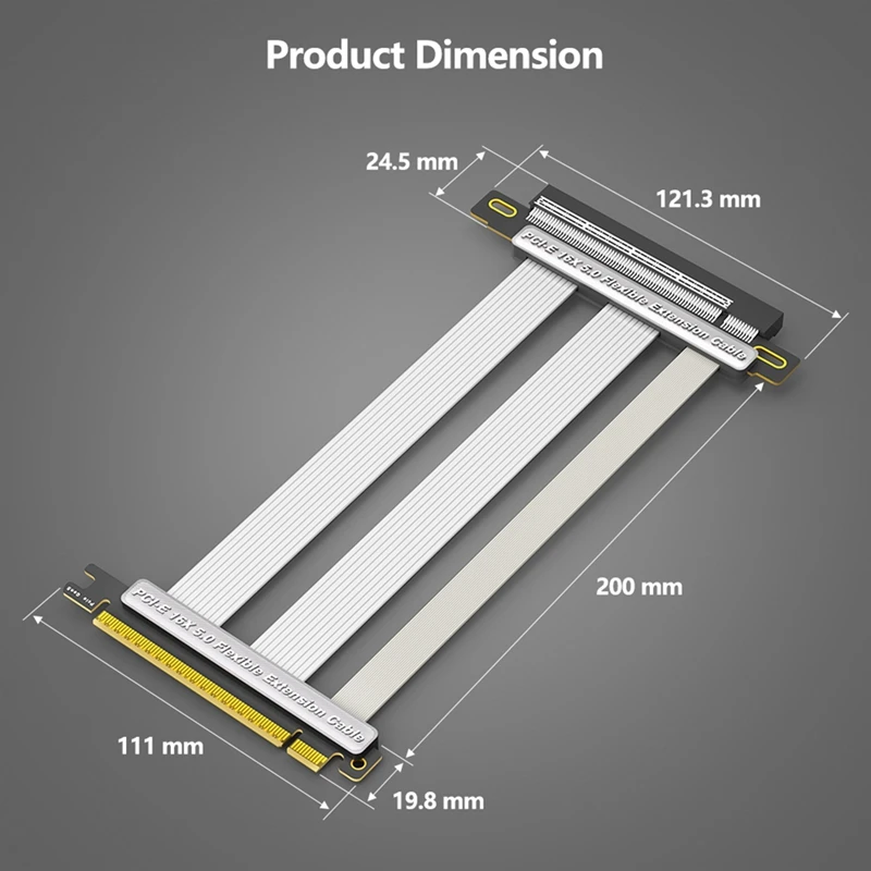 

Кабель расширения PCI-E 5.0 16X, 180-градусный кабель для вертикальной установки, кабель графического процессора для настольного ПК-ELEC