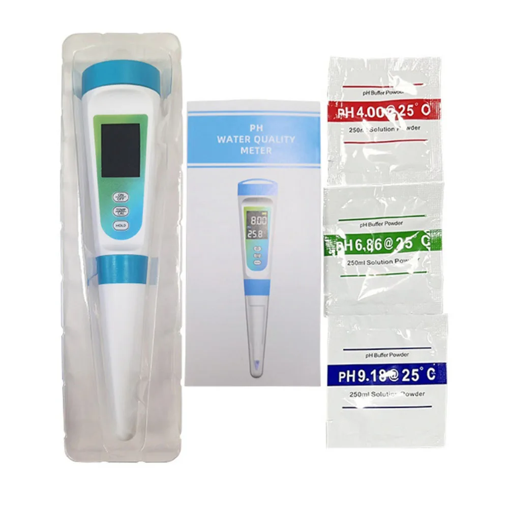 

LCD PH Measurement Tool ATC Function White PH Test Pen 0.01 PH Resolution LCD Display Automatic Temp Compensation