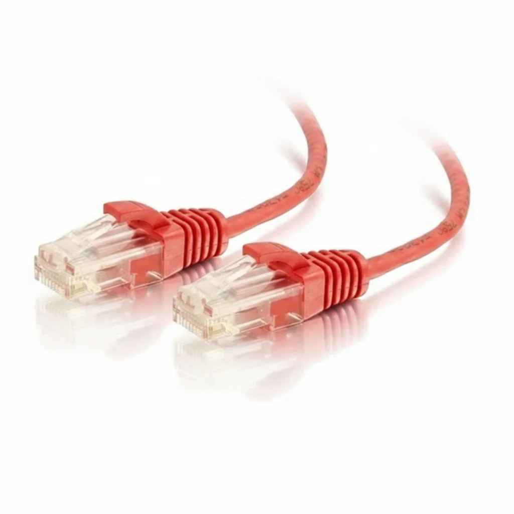 

C2G 757120011682 7-feet CAT6 Slim Ethernet Network Patch Cable - Red - Snagless - Unshielded (UTP) - PoE - 1 x - Used-Like New