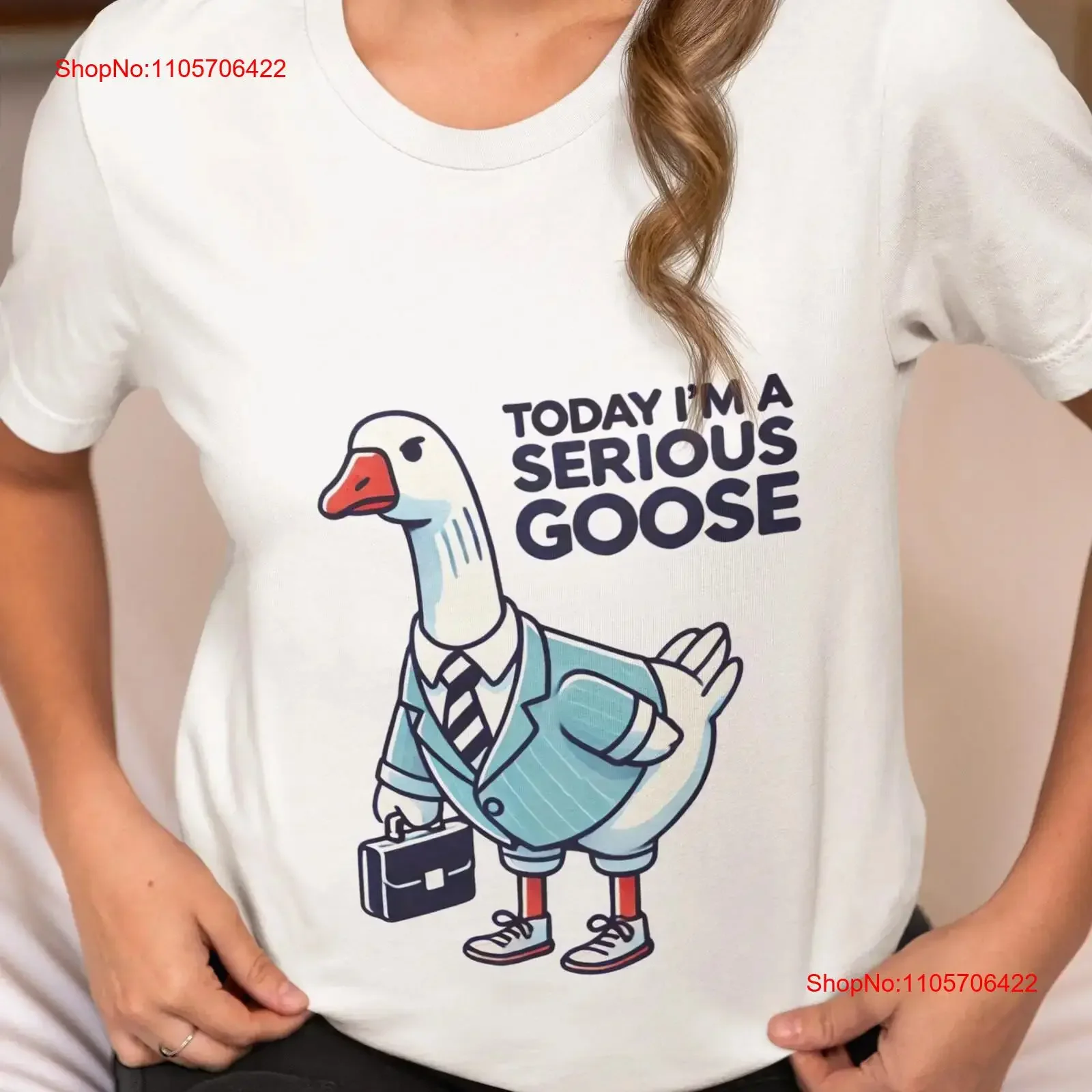 T-shirt drôle avec motif d'oie, motif 'Aujourd'hui, je suis un homme d'affaires sérieux', idée de t-shirt fantaisie pour adultes, style vintage, effet délavé, légèrement confortable