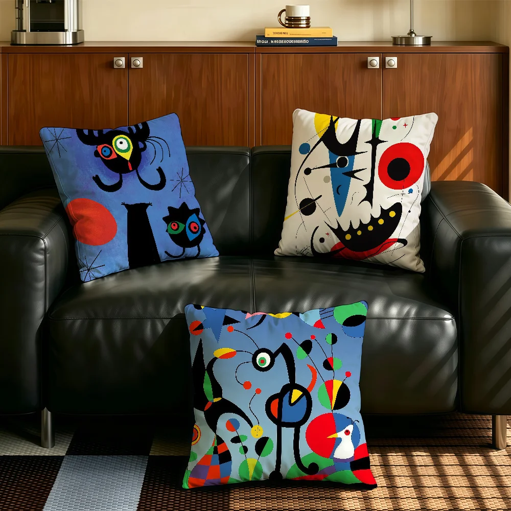 Painter J-Joan M-Miro cushion cover Comfortable Decorative For Bedroom Living room Dormitory Picnic and Holiday Decoration