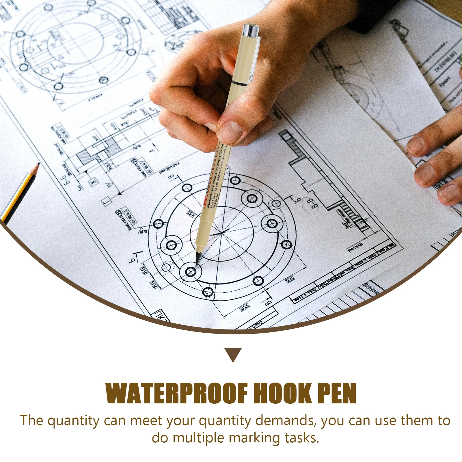 

12 Pcs Waterproof Hook Pen Smooth Drawing Pens Art Professional Accessory Plastic Technical