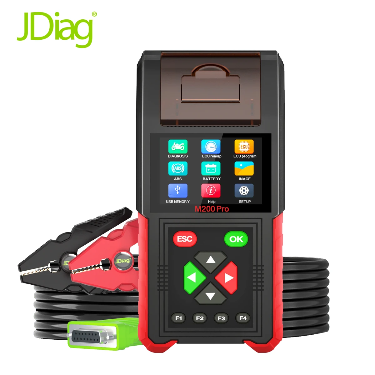 

JDiag M200 Pro Diagnostic Scanner with Honda ECU Remap Universal Motorcycle Scanner Battery Tester ABS System Test Fault Codes