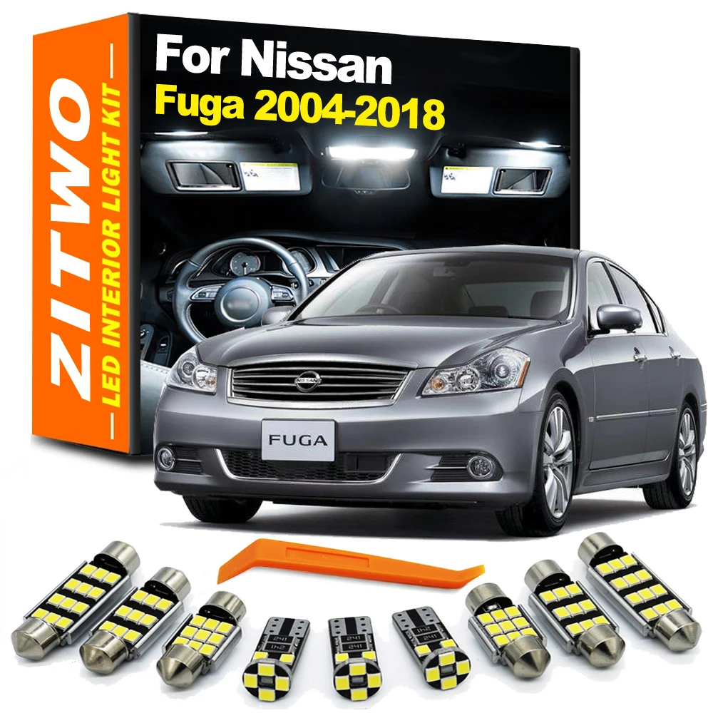 

ZITWO LED Interior Dome Trunk Reading Map Door Plate Light Kit For Nissan Fuga Y50 Y51 2004- 2012 2013 2014 2015 2016 2017 2018