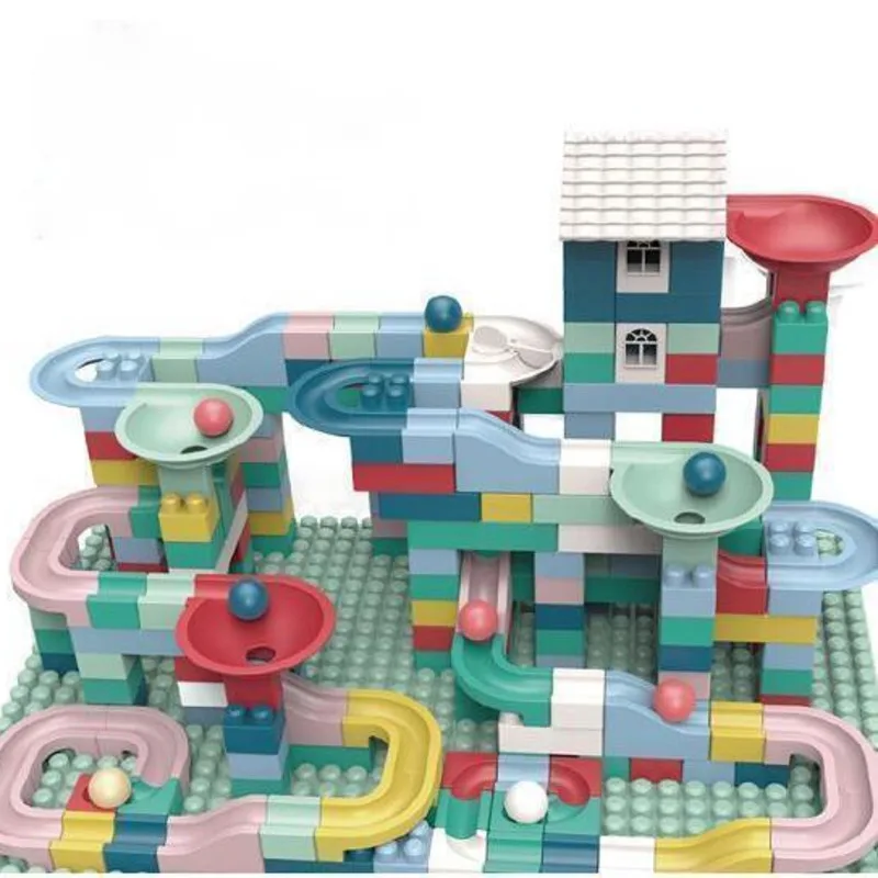 Slide Building Blocks Toys Big Particle Roof Blocks compatibile assemblare fai da te City House Brick Toys regalo di compleanno nuovo 2023