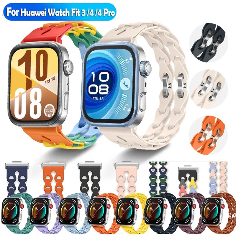 Cinturino di ricambio per Huawei Watch Fit 4 Pro Smartwatch Bracciale in silicone per Huawei Watch Fit 4 3 Accessori per cinturini