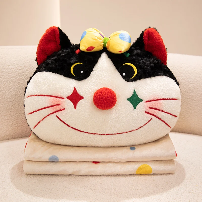 Clown Cat Pillow Blanket Funny Cats Stuffed Plush Animals Hug Pillows Sofa Chair Seat Cushion Waist Support Home Decor For Gifts