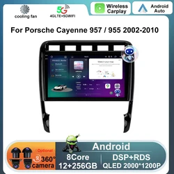 Android OS Radio samochodowe DSP Samochodowy multimedialny odtwarzacz wideo WIFI Dla Porsche Cayenne 957/955 2002-2010 Jednostka główna Autoradio Carplay BT