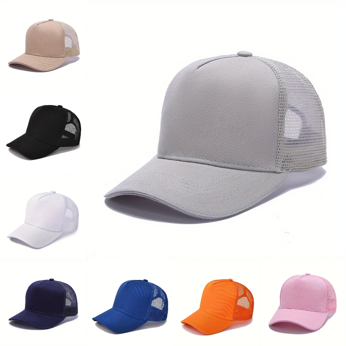 

Solid Color Light Panel Mesh Cap Lightweight and Breathable Available in Multiple Colors Baseball Cap Versatile Outdoor Sun Hat