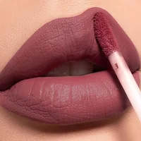 Brillo de labios marrón desnudo mate de terciopelo de larga duración, lápiz labial líquido resistente al agua, maquillaje de labios, belleza para mujer, brillo de labios antiadherente rojo