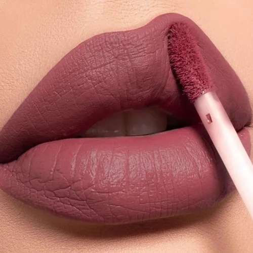 Imagen 1 del producto Brillo de labios marrón desnudo mate de terciopelo de larga duración, lápiz labial líquido resistente al agua, maquillaje de labios, belleza para mujer, brillo de labios antiadherente rojo