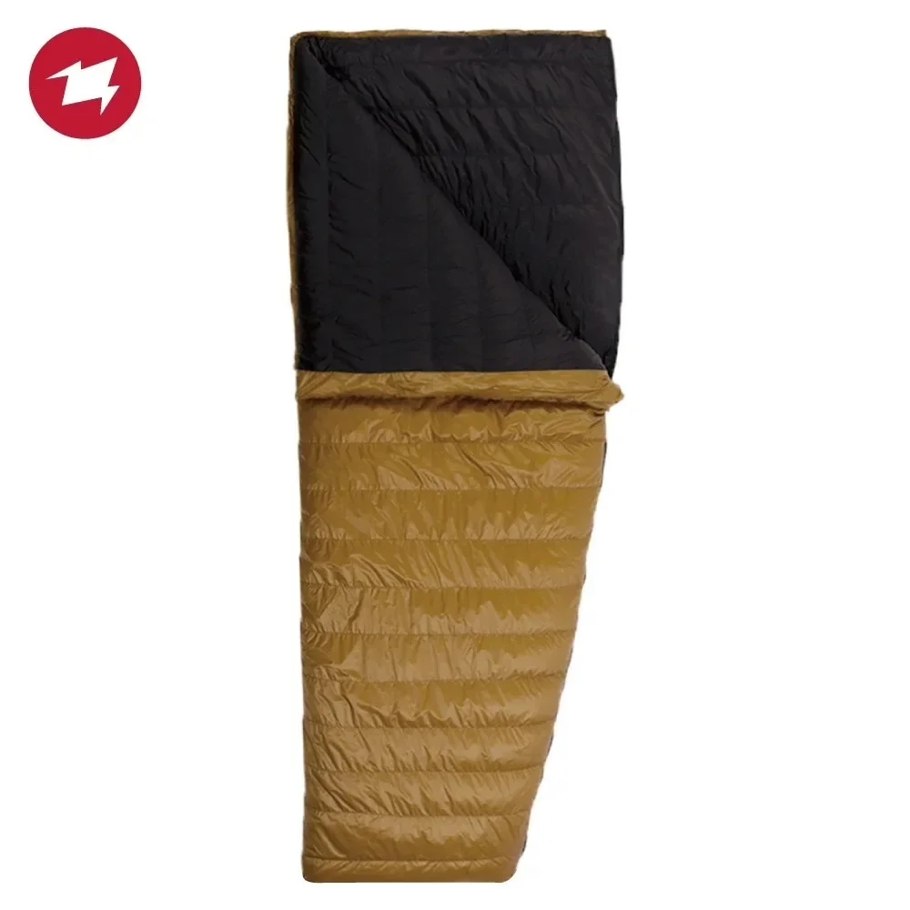 AEGISMAX Light Down Sleeping Bag Envelope Type Ultralight for Outdoor Camping Hiking Hammock Backpacking Travelling 800FP Golden