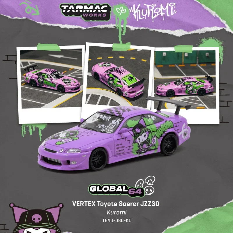 TW 1:64 VERTEX Toyota Soarer JZZ30 Diecast Alloy Car Model, Collectible Display Piece