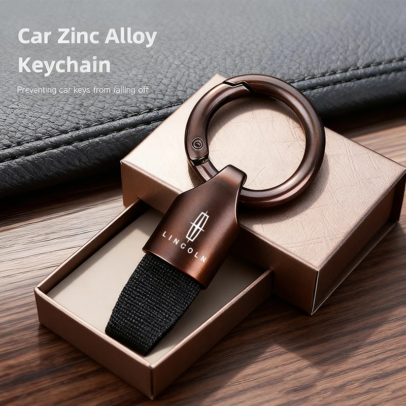 LLavero de Metal para coche, colgante, insignia de Metal, soporte para llavero, accesorio para Lincoln Z Navigator Town-car Aviator MKZ Corsair C