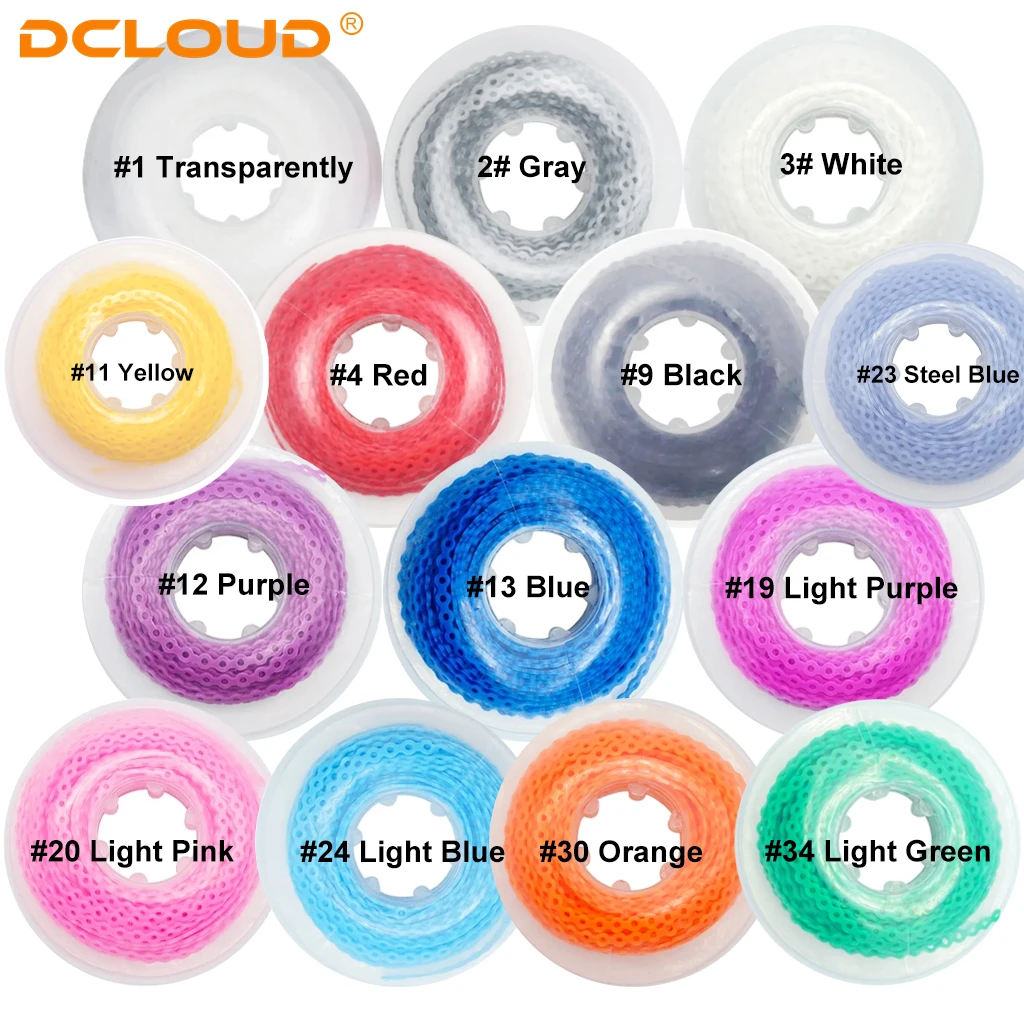 15Feet Dental Orthodontic Elastic Ultra Power Chain Rubber Band Long/Short/Continuous 4.5m Powerchains Dentist Ortho Materials