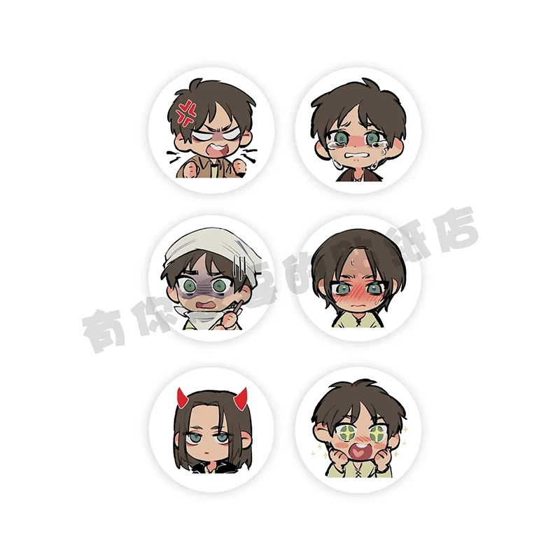 Attack on Titan Animation Comic Peripheral Toy Eren Jaeger Sticker Paper Tape 500 Pics Luggage Guitar Skateboard