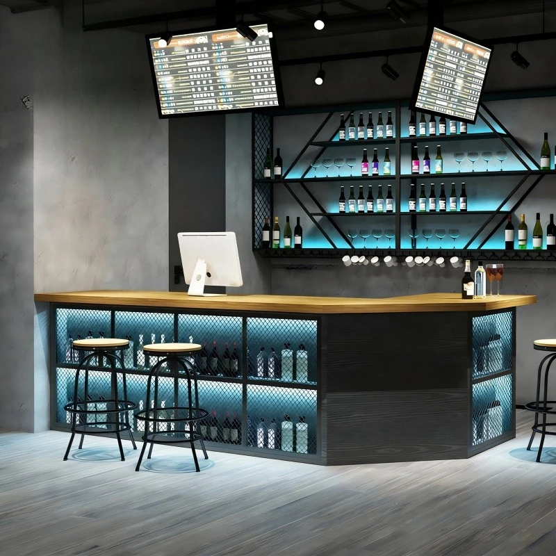 

Деревянная барная стойка в форме золотого слитка, металлическая барная стойка для ресторанов и ночных клубов