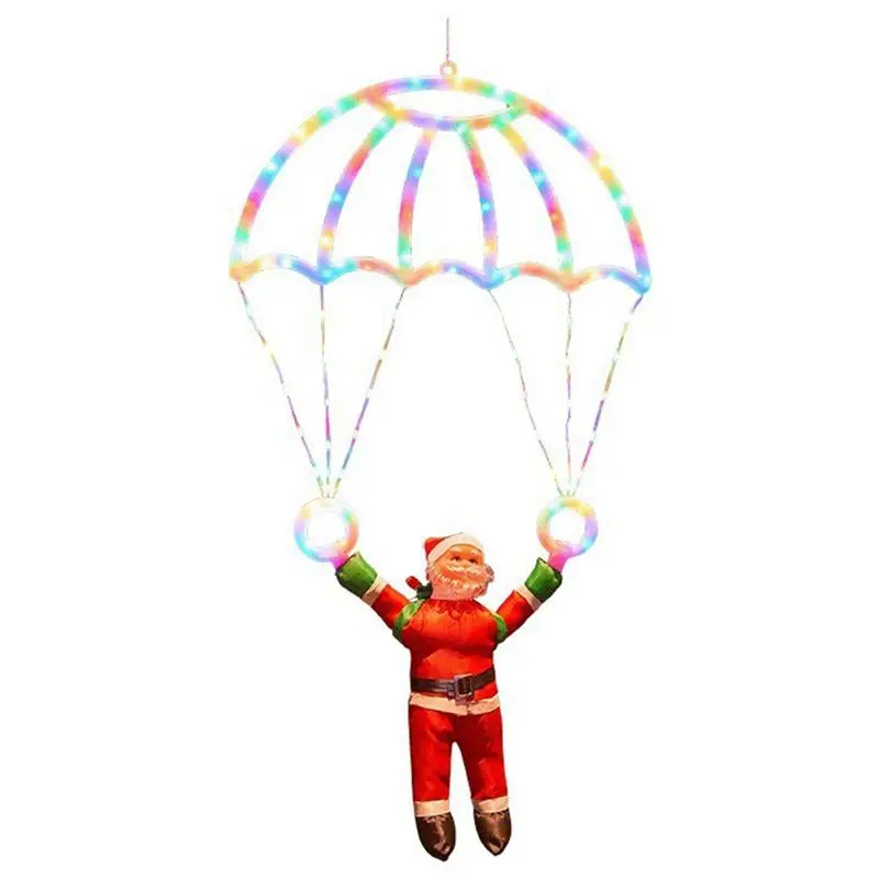 

Светодиодный декор FAST-Santa Parachute с дистанционным управлением, на батарейках, для использования в помещении/на улице, праздничная разноцветная подсветка