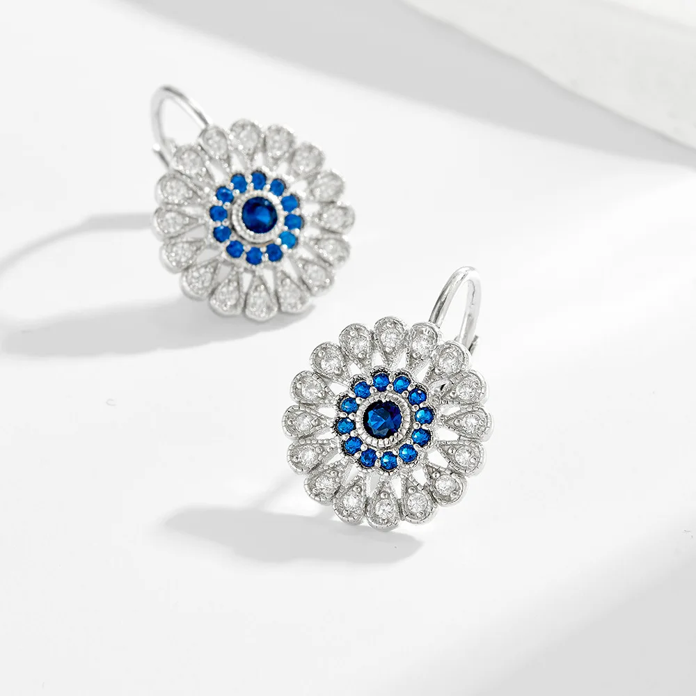 Withered S925 Pure Silver Earrings With Micro Inlaid Zircon Earrings Jewelry Earrings Women's Earrings Ear Cuffs