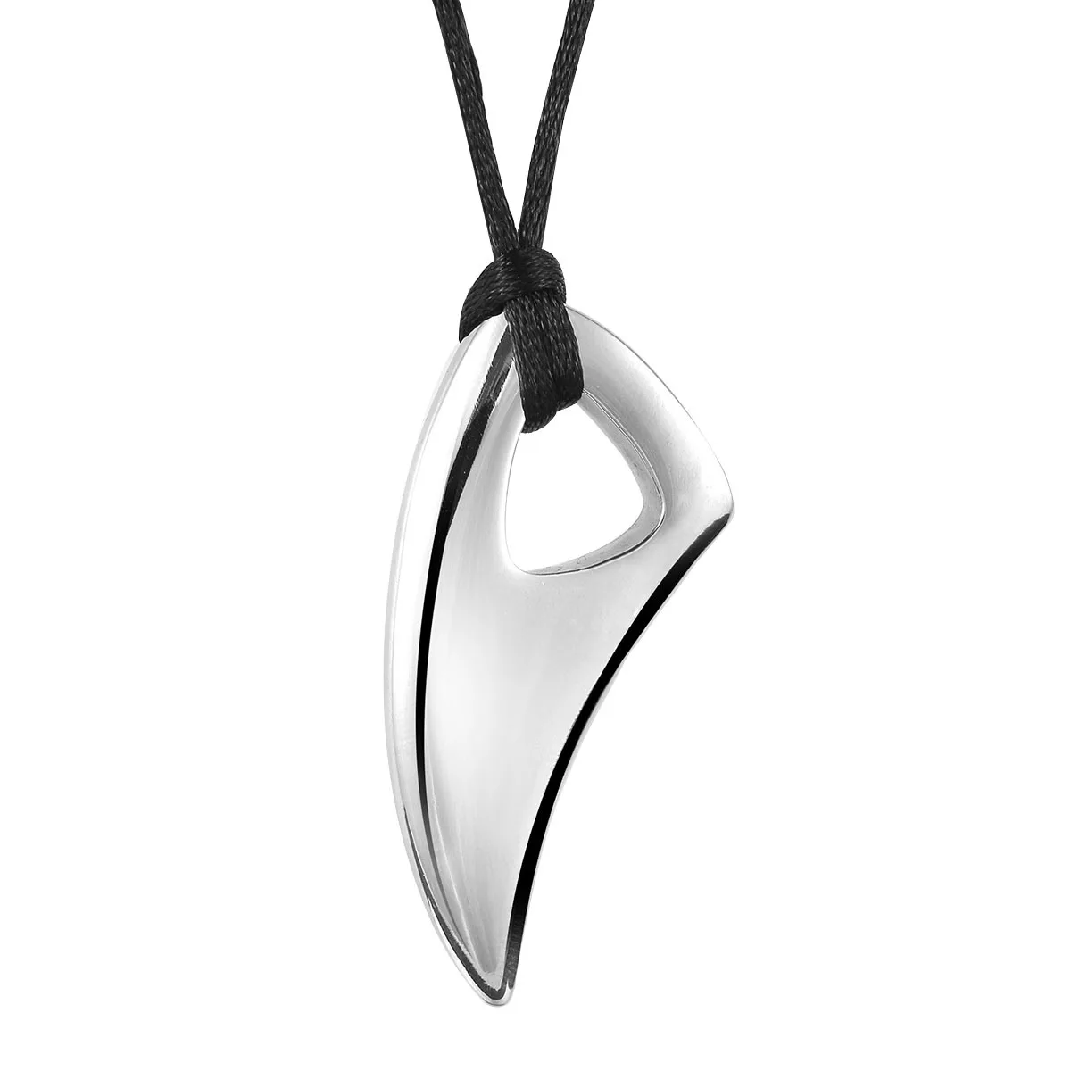 Spear Wolf Teeth Pendant Adjustable Cord Necklace Fashionable Lightweight Men's Pendant Wolf Teeth Necklace Party Wear