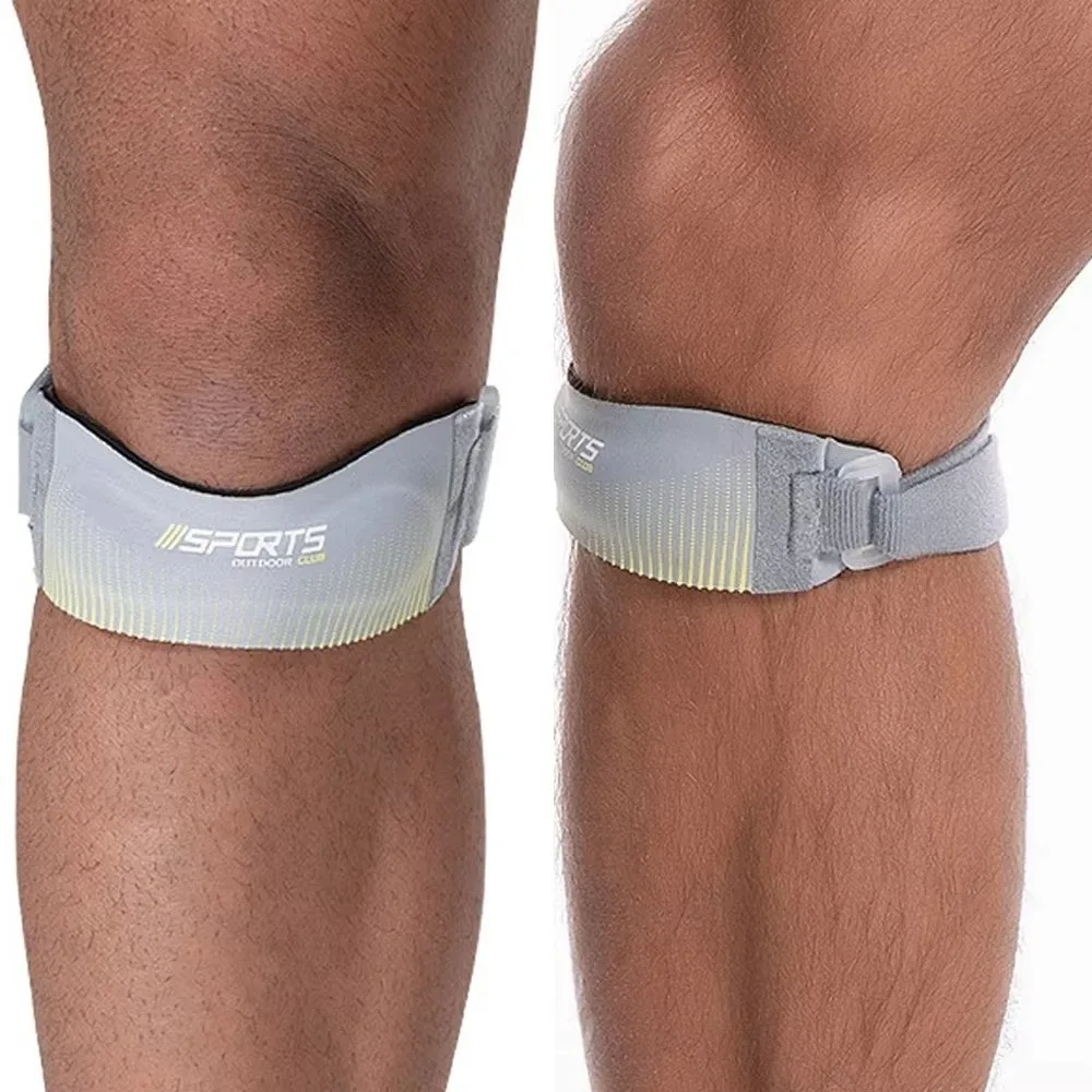 1pc Portable Adjustable Knee Patella Band Silicone Highly Elastic Patella Knee Strap Flexible Knee Care Women Men
