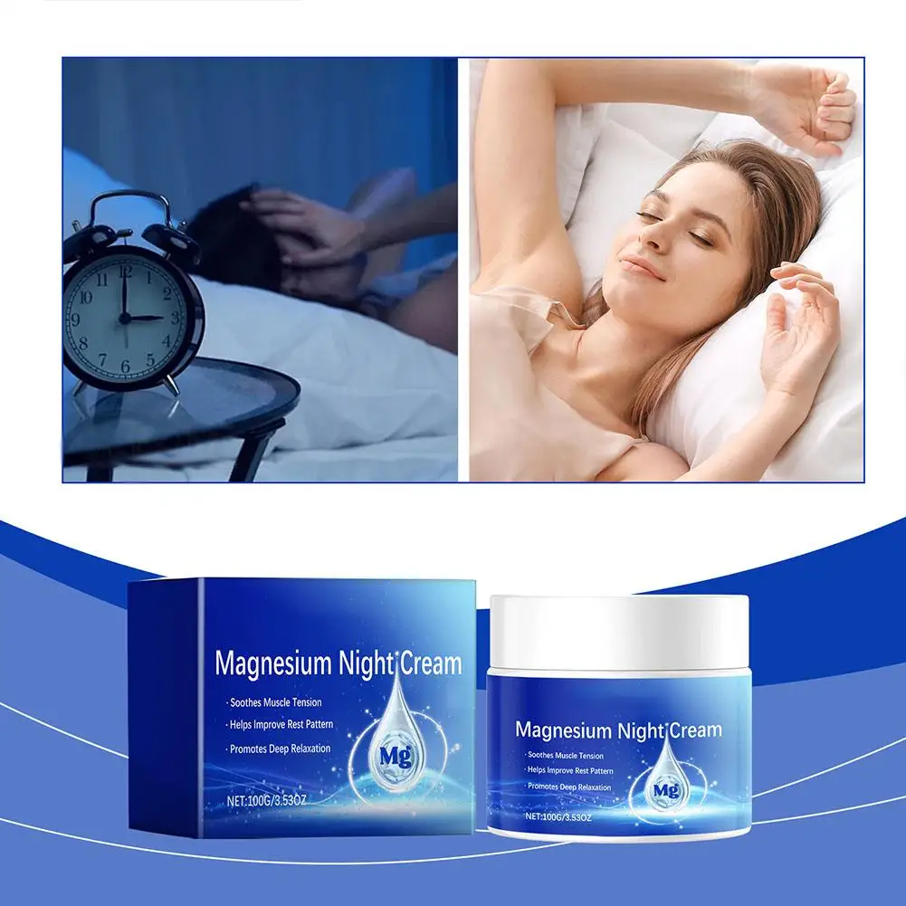 Magnesium Cream Non-GMO Relieve Muscle Soreness Smoothes&Softens Skin For Better Sleep Quality Relax Anxiety Z4J0