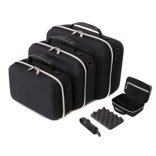 Estuche rígido con inserto de espuma de protección suave, estuche rígido digital EVA a prueba de golpes para exteriores, estuche protector mediano