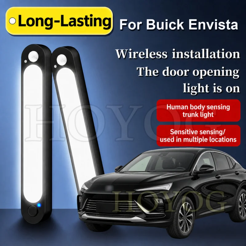 For Buick Envista 2023-2026 Car Trunk Light LED Lamp Wireless Sensor No Drilling Camping Boot Cargo Light Compact SUV Interior