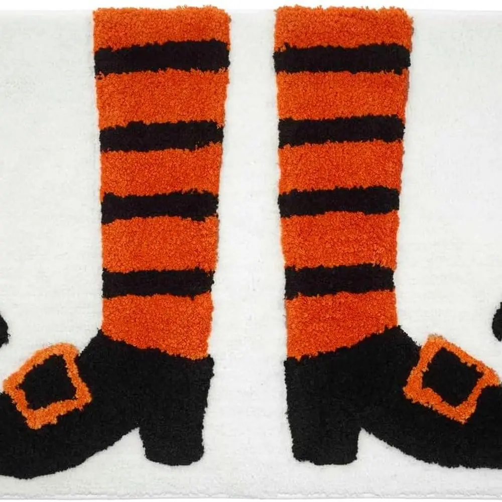 

Halloween Witch Shoes Bath Mat, 20x32, Soft & Absorbent with Non-Skid Backing