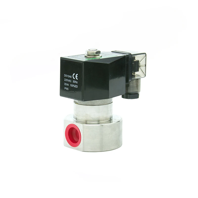 PG Series 2/2-Way Direct Acting/Pilot Type High Pressure Solenoid Valve 304 Stainless Steel 100/200 bar 1/8