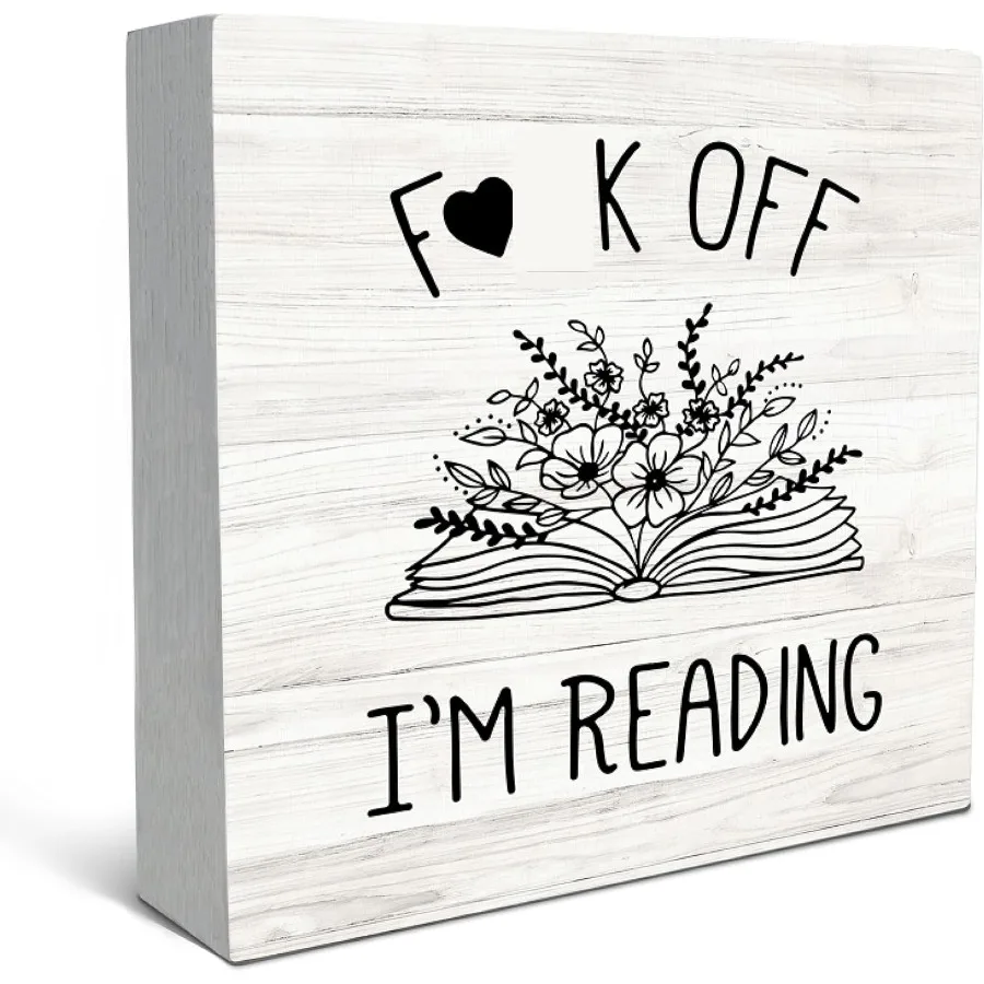 

Я читаю. Минималистичная цветочная книга. Деревянная коробка. Вывеска De Decor. Управление чтением. Деревянный блок-бокс. Знак tion для домашней читальной комнаты.