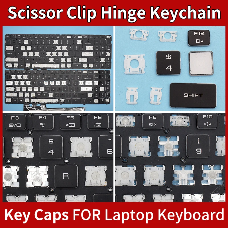 Replacement Keycaps Scissor Clip Hinge For MECHREVO Z3 Z2 Air Shinelon 7000 Z2 USA Keyboard Keychain