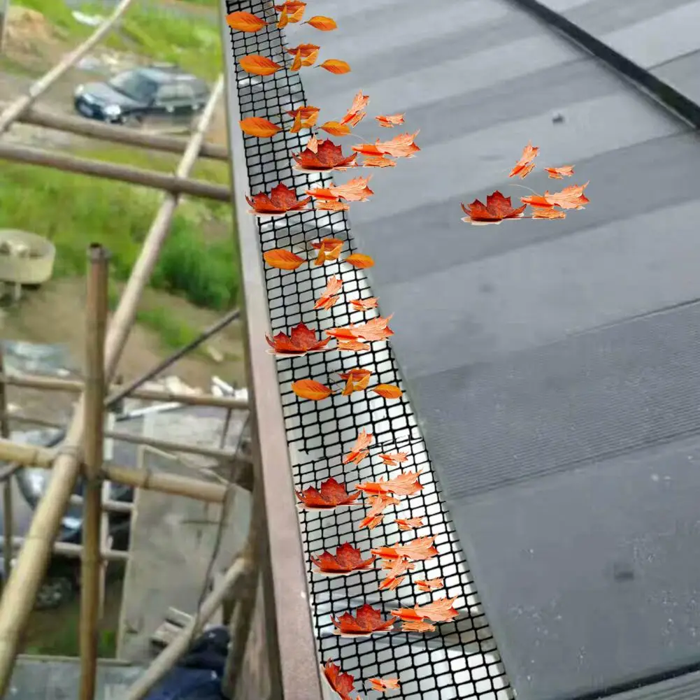 Protection Cover Corrosion Resistance Gutter Mesh PP Easy to Install  Resizable Convenient Drain Guard Mesh