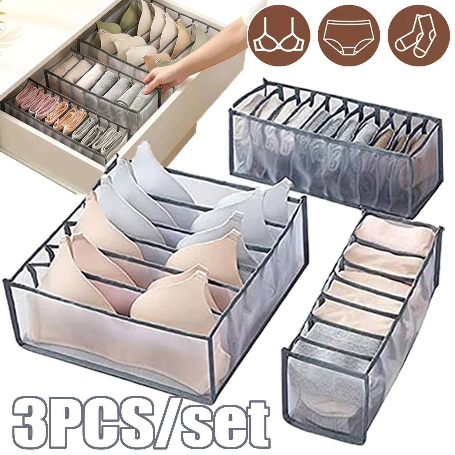 

Cabinet Organizer Drawers Underwear Socks T-Shirt Wardrobe Storage Organizers Closets Clothes Organizer Pants Jeans Storage Box