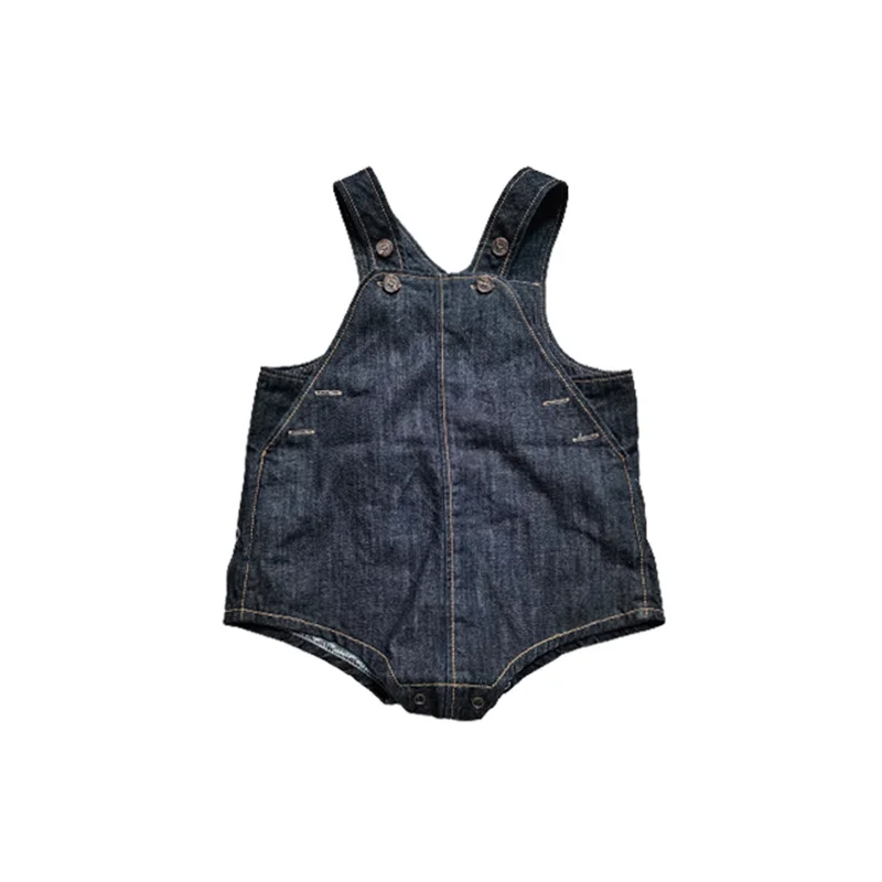 Classics Infant Kids Cotton Denim Overalls In Solid Colors - Fashion Summer Clothes Bodysuits for Newborn Baby Boys Girls 0-24M image 5